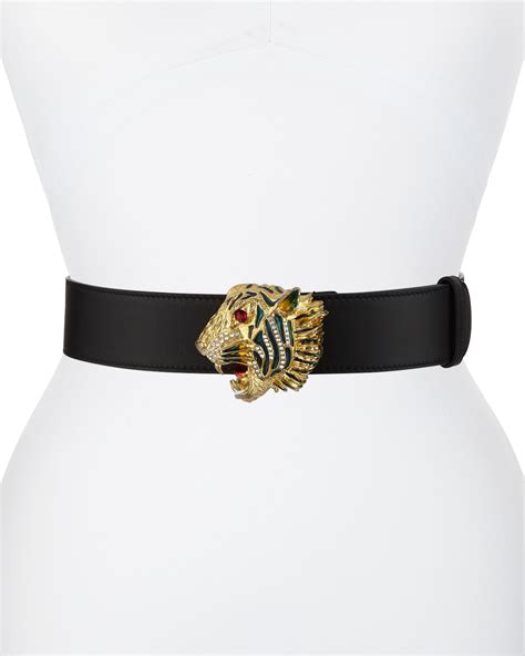 gucci belt with tiger buckle.